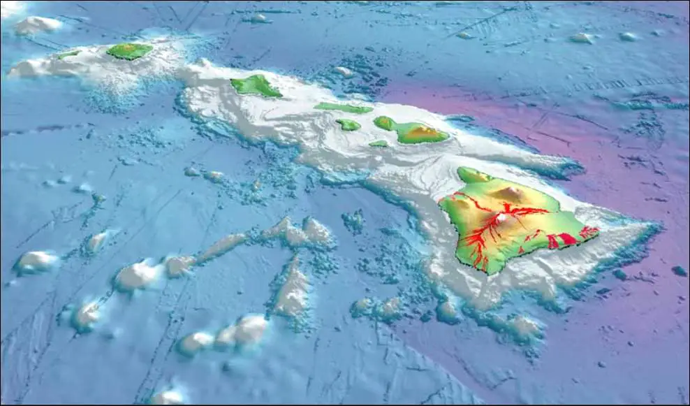 blank map of hawaiian islands