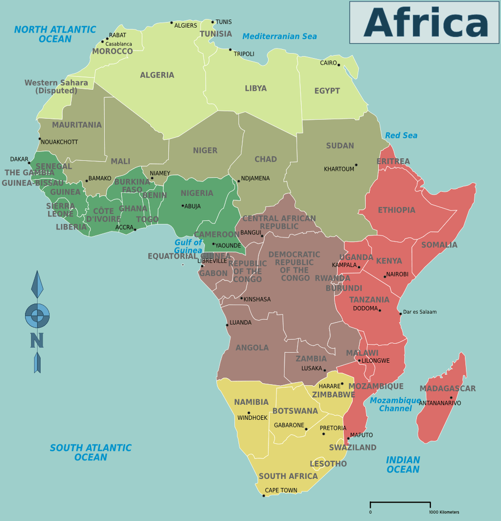 Africa Countries Map • Mapsof.net