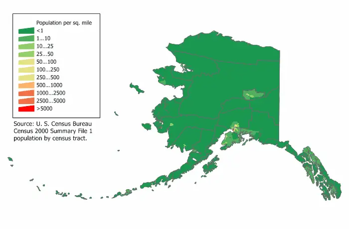 Alaska Population Map Mapsof Net
