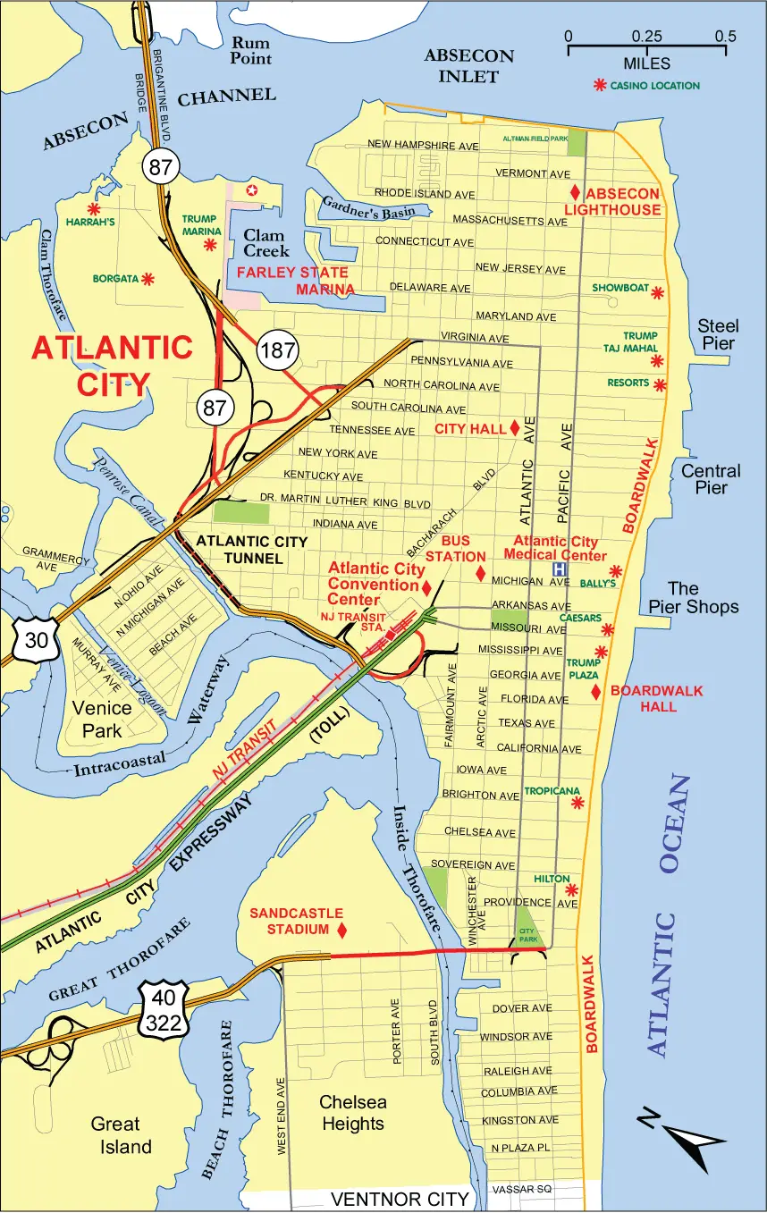 Atlantic City Casino Map