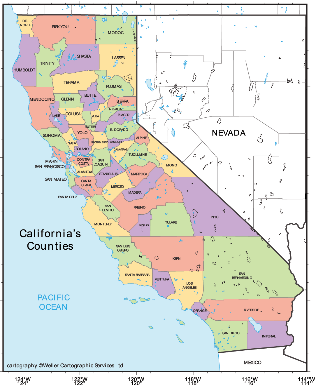 map of california cities