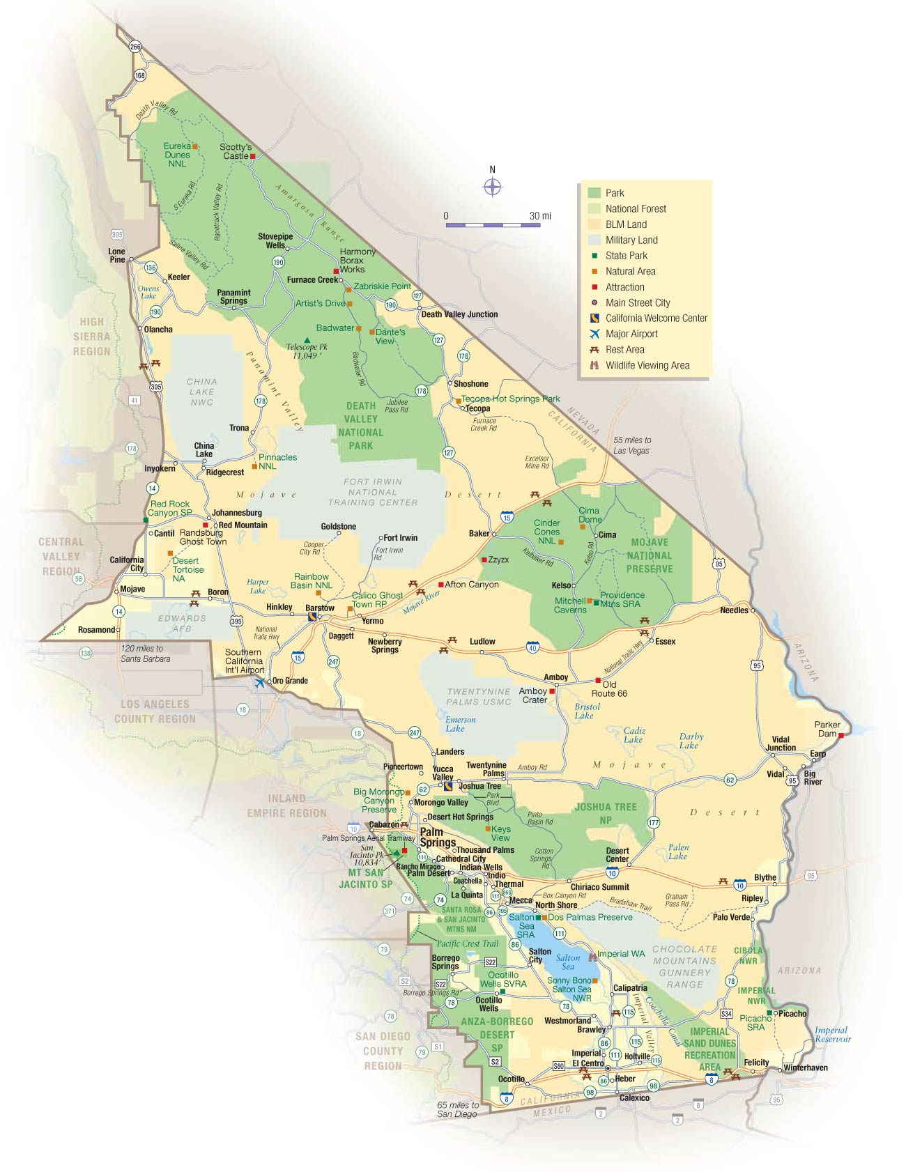 California Desert Map Mapsof Net