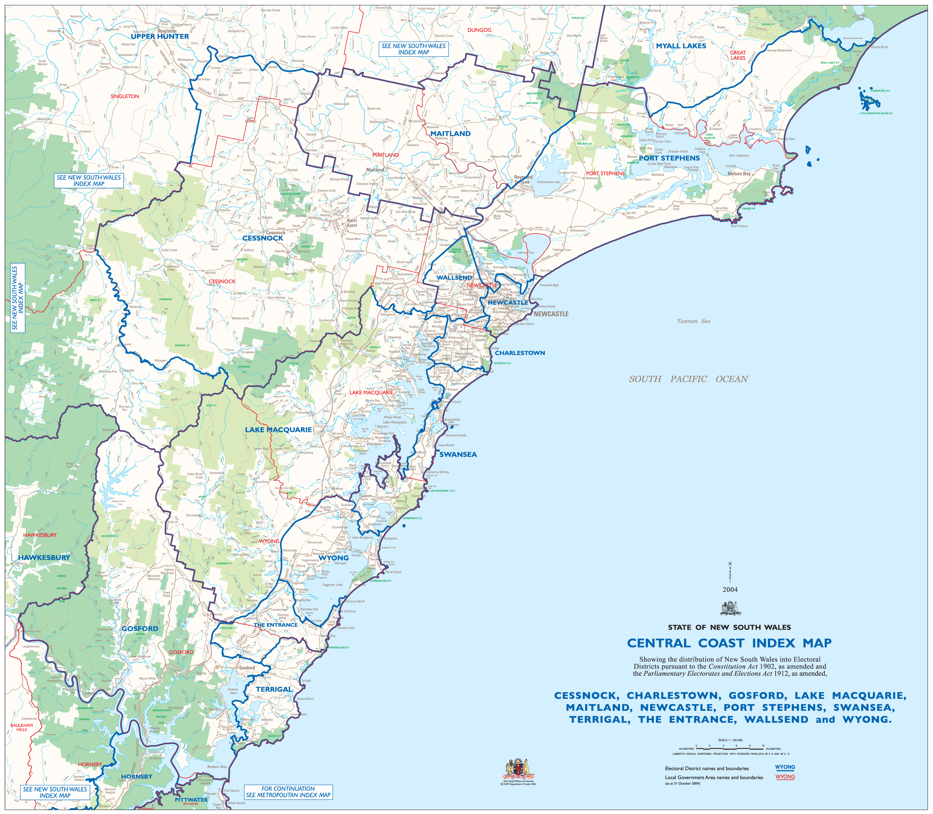 Central Coast Map • 