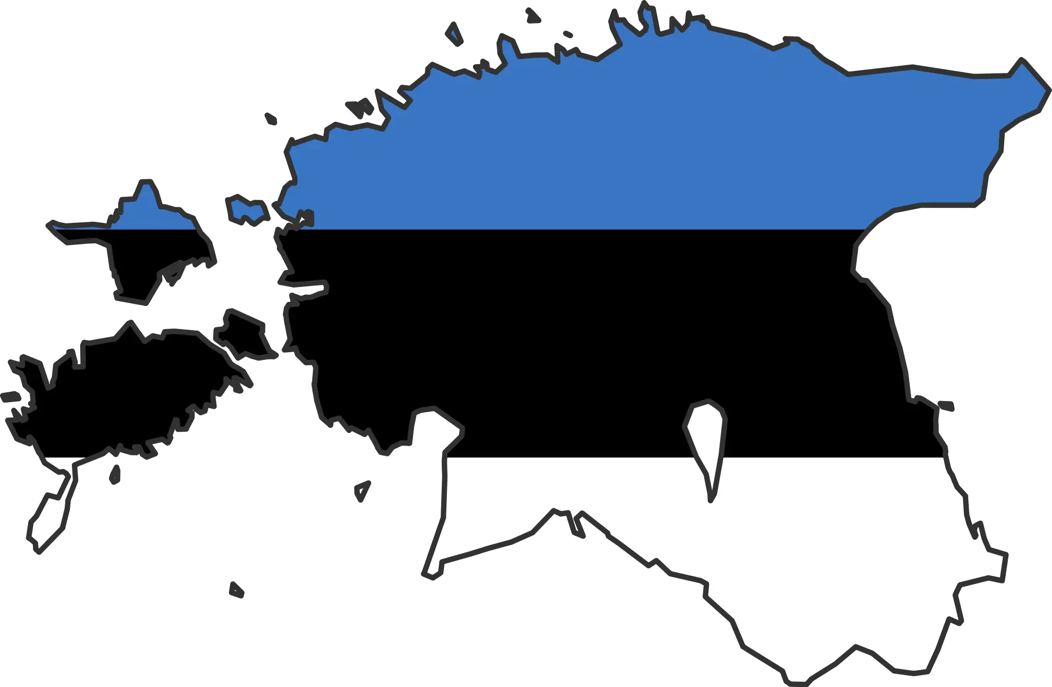 Estonia Flag Map • Mapsof.net