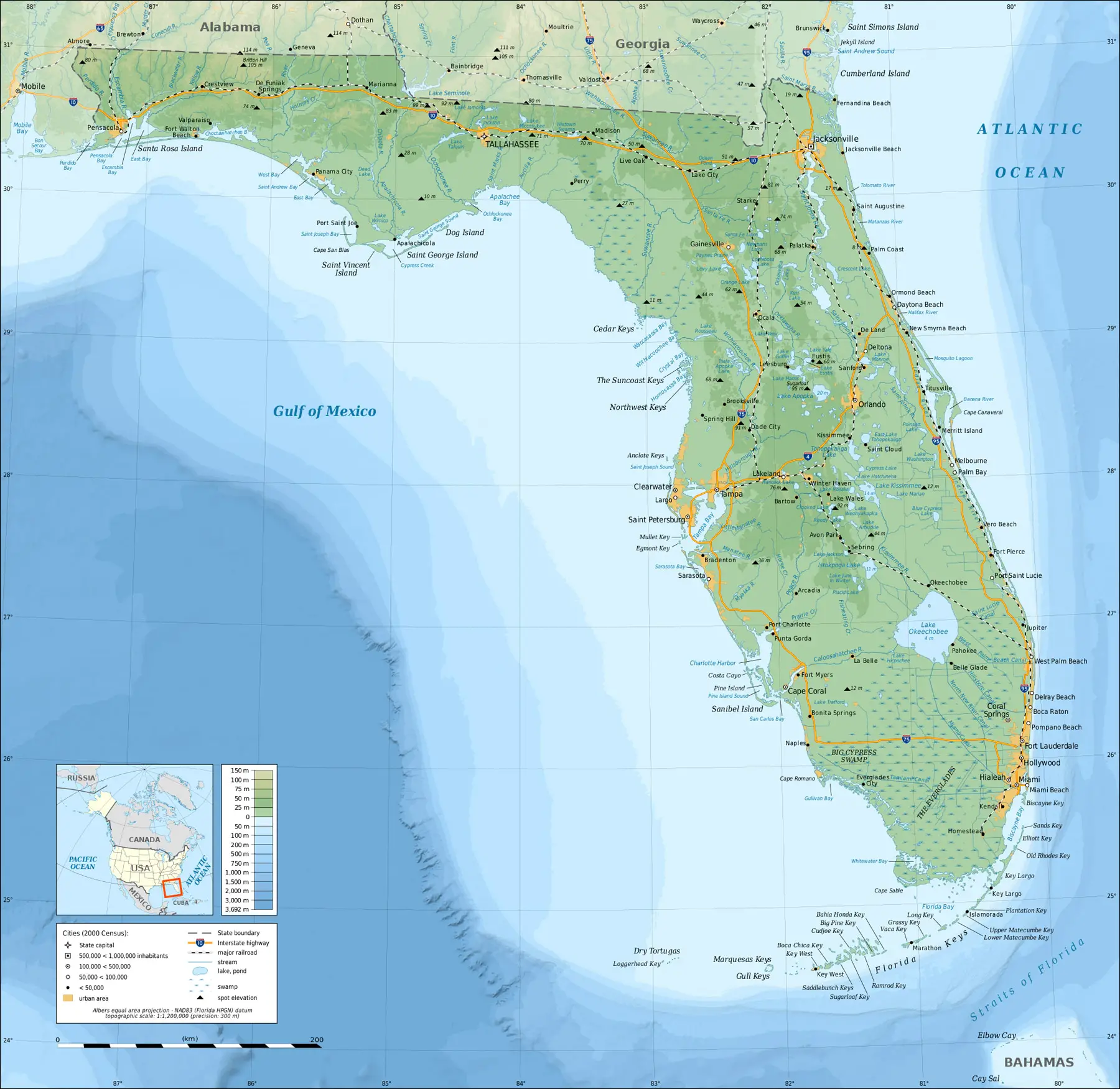Florida maps. Click on the Florida Topographic Map to view it full screen