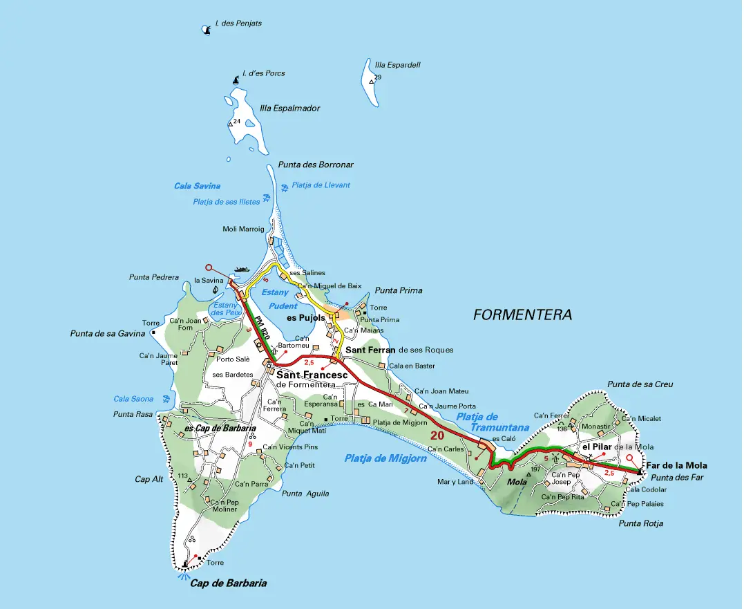 Formentera Map • Mapsof.net