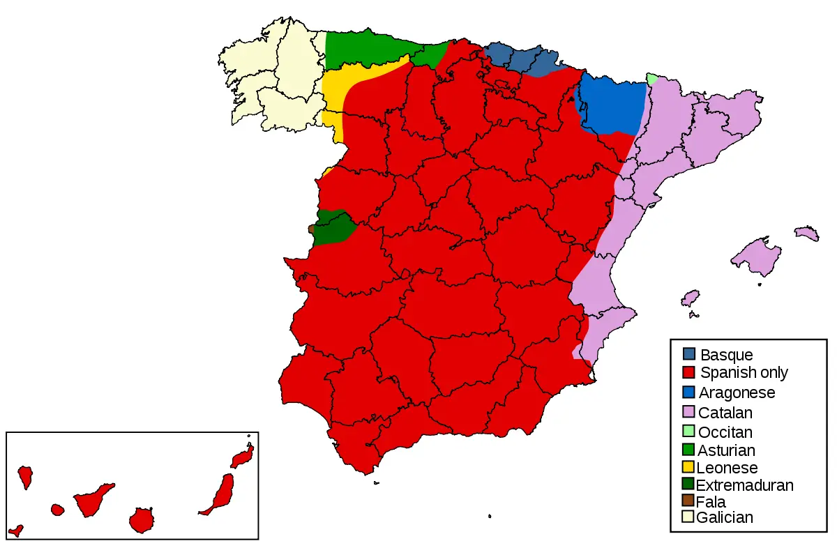 Languages Of Spain Mapsof