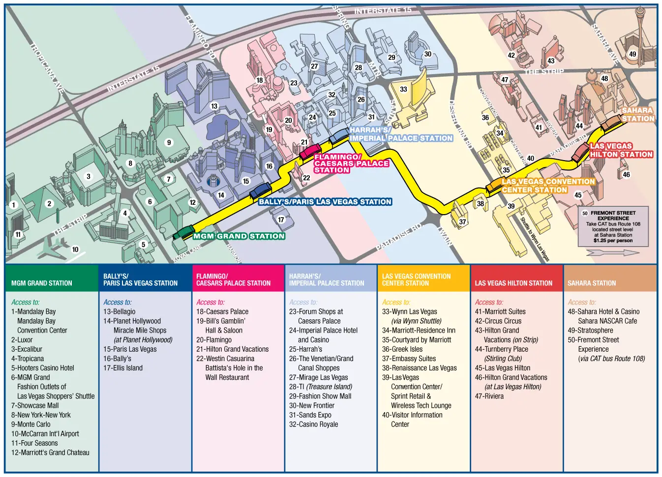 Las Vegas Monorail Map (metro) • 0