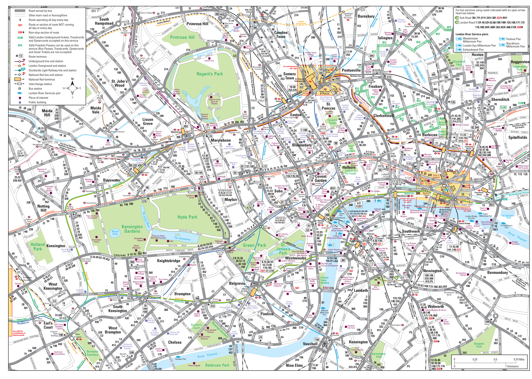 Printable London Walking Map