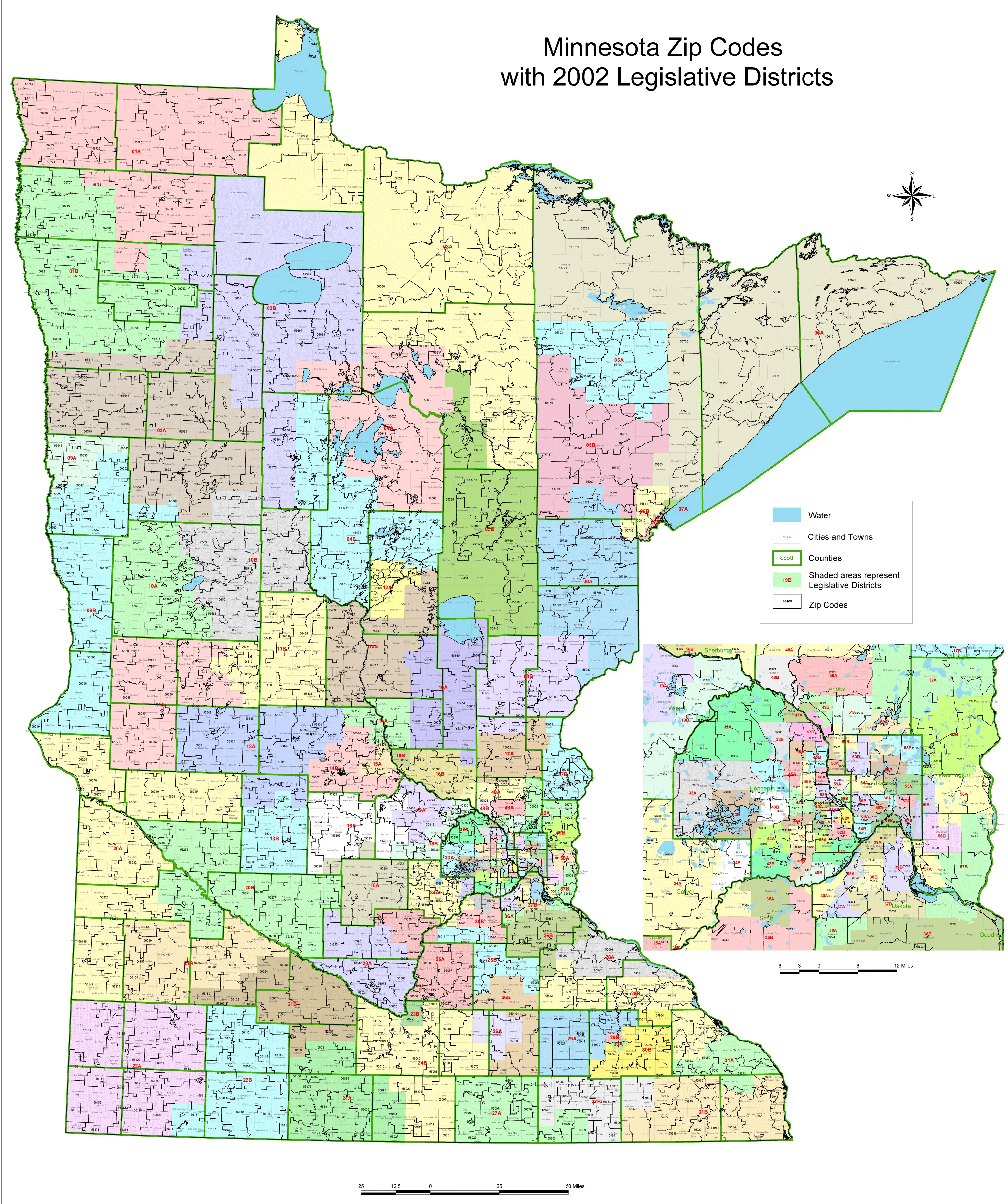 Minnesota Zip Code Map - Mapsof.Net