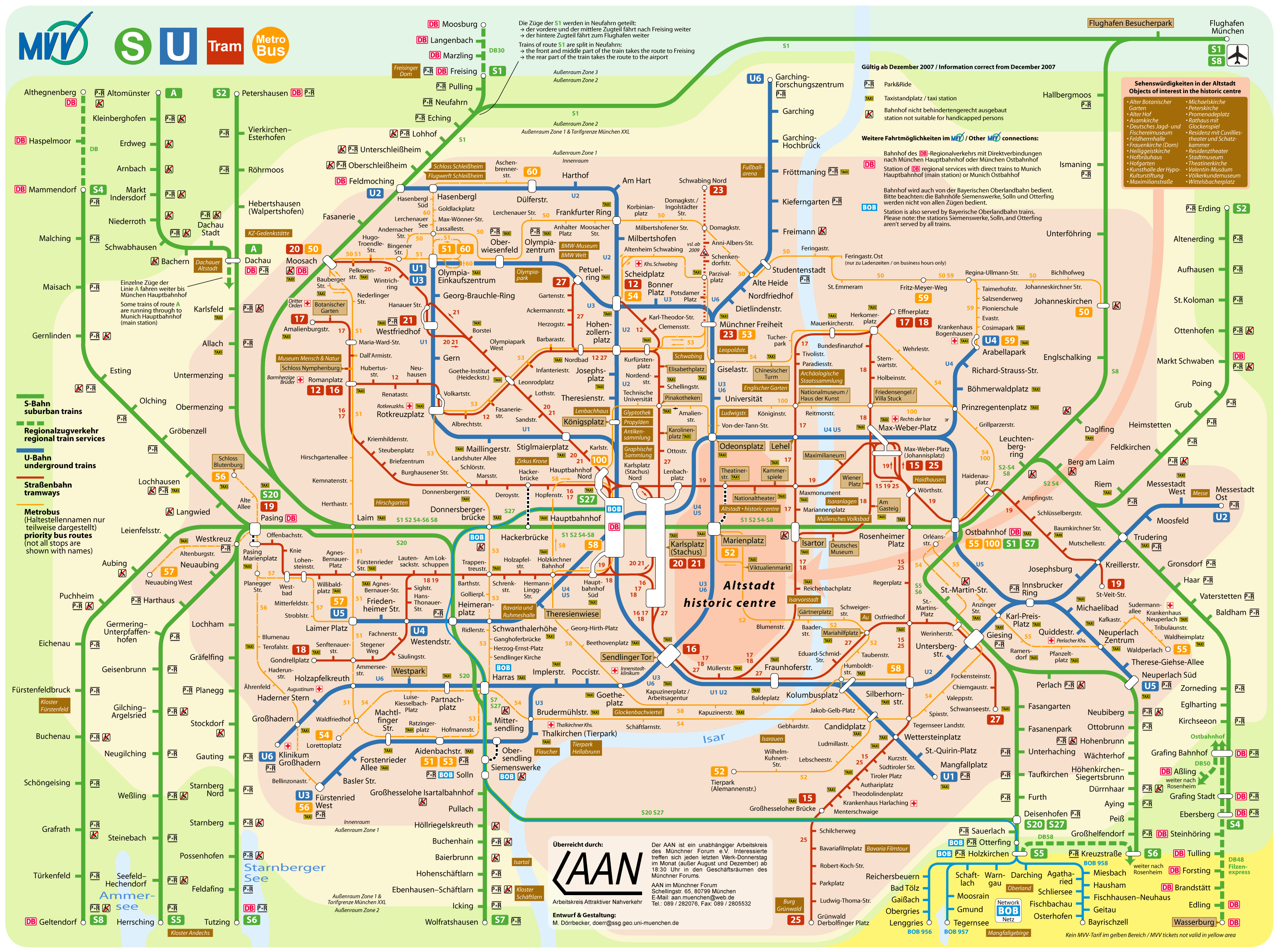 Munich Transport Map Mapsof