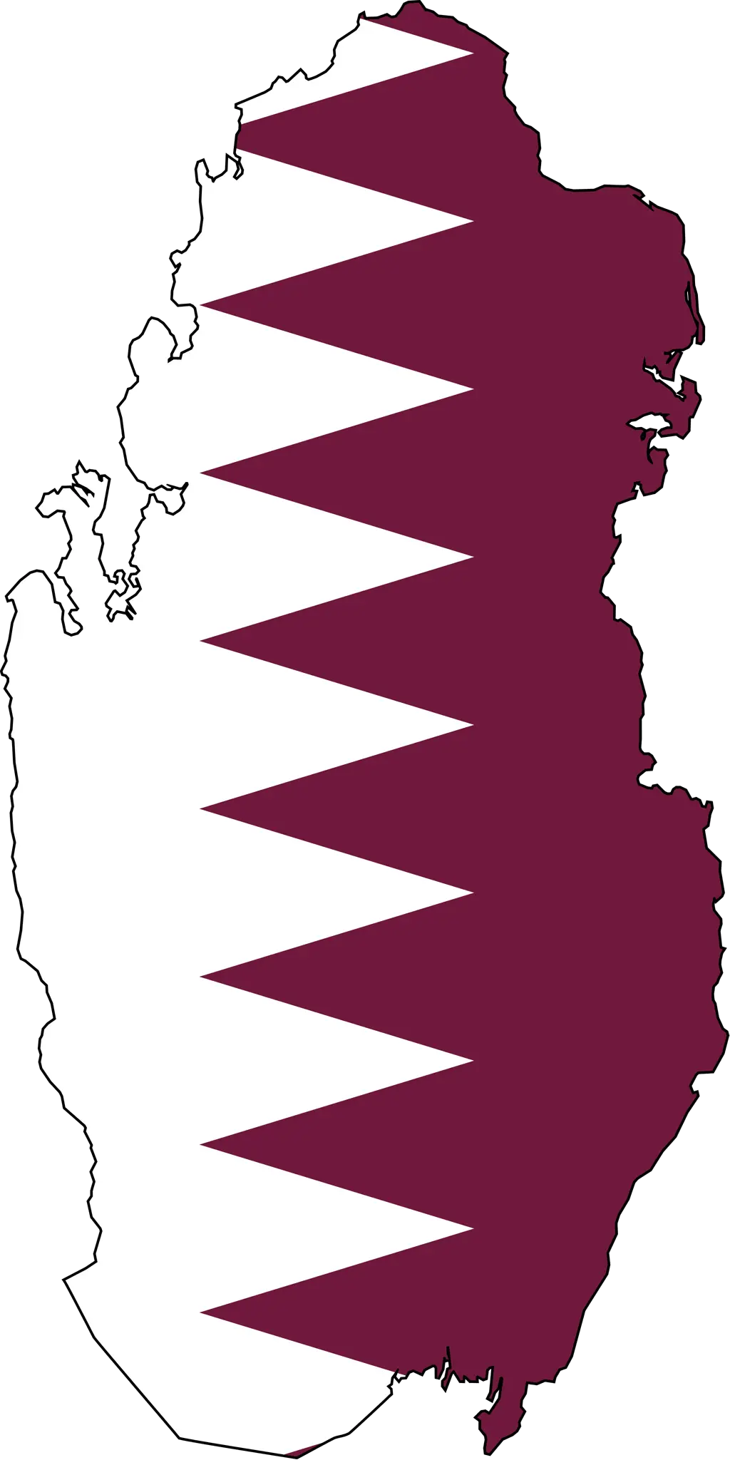 Qatar Flag Map • Mapsof.net