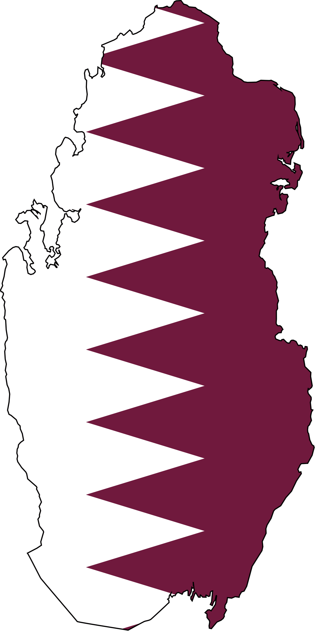 Qatar Flag Map Mapsof