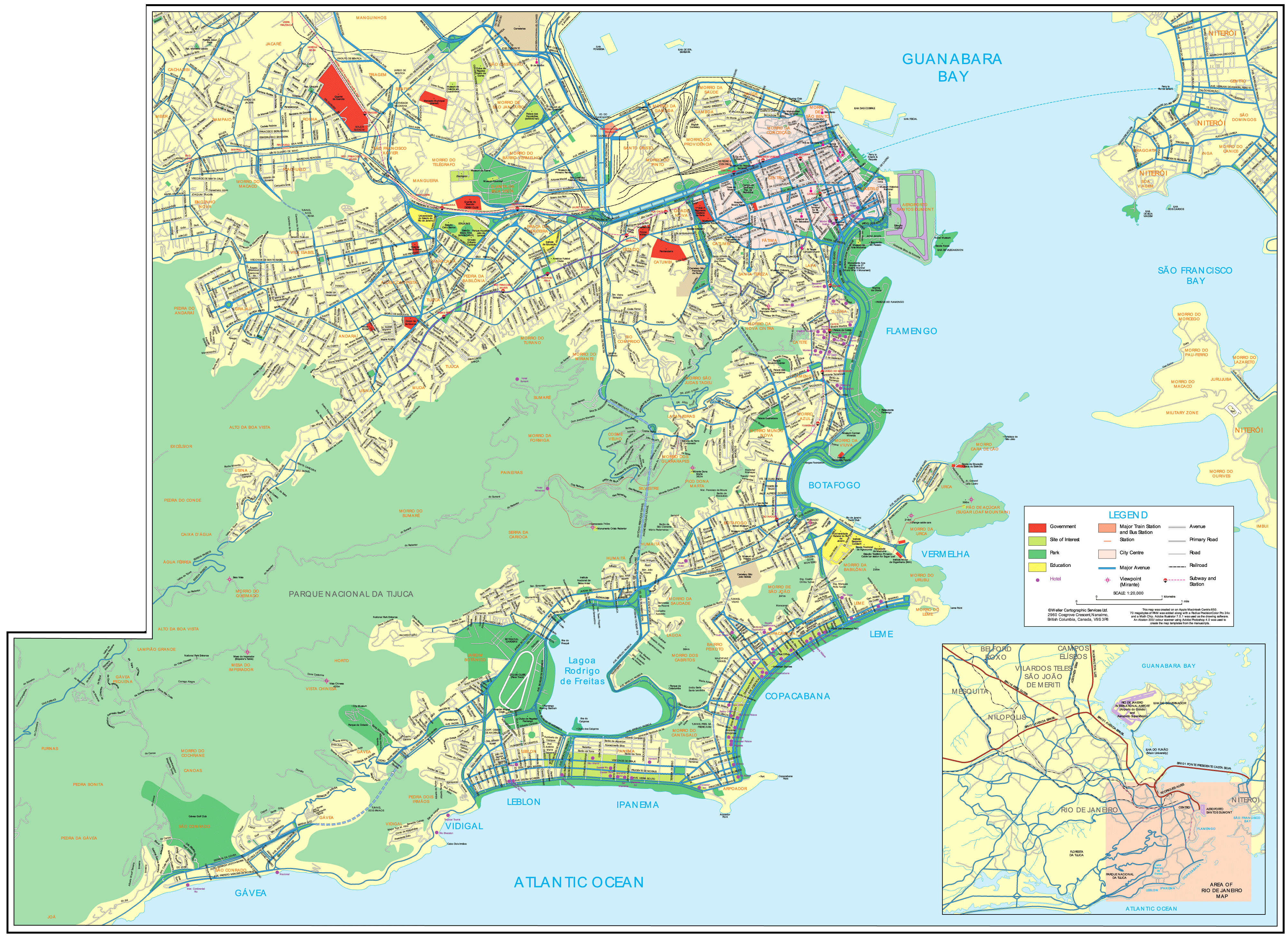 Rio De Janeiro Map Mapsofnet 1552