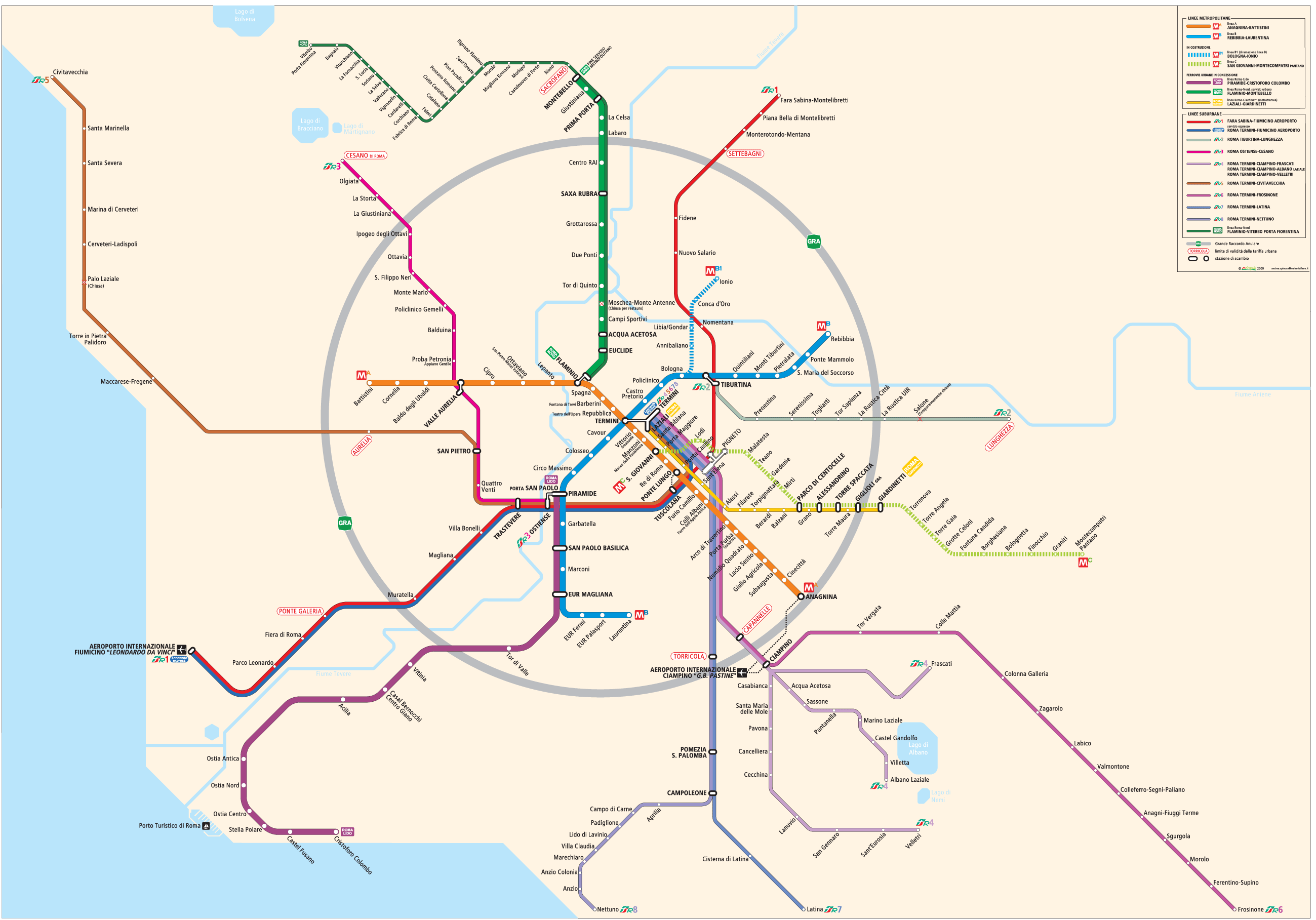 Rome Metro Map Mapsof