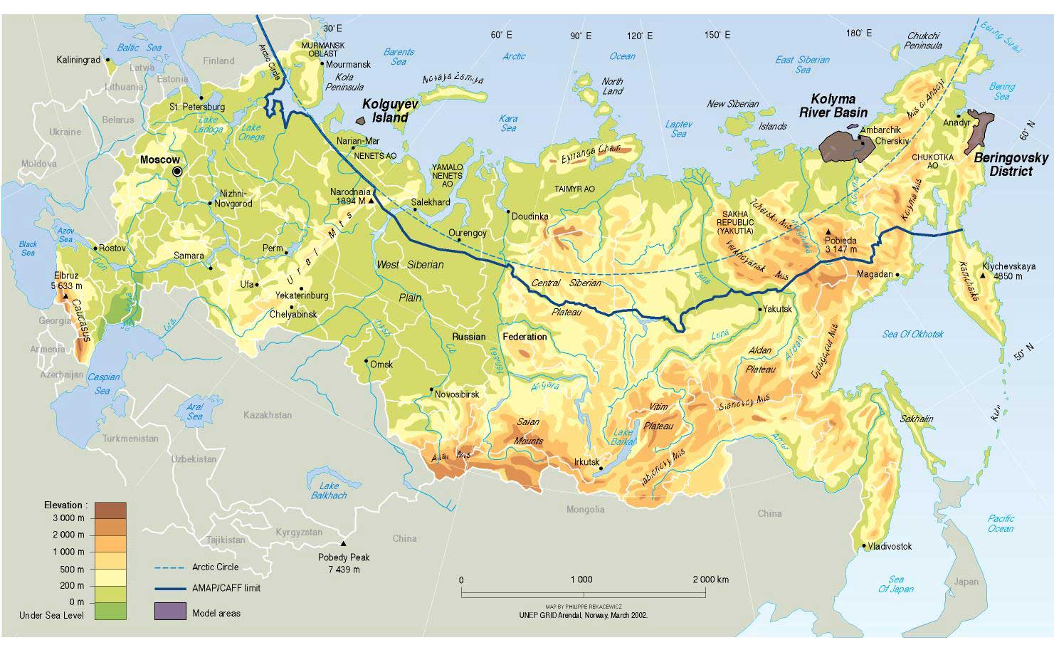 physical feature map of russia Russia Physical Mapsof Net physical feature map of russia