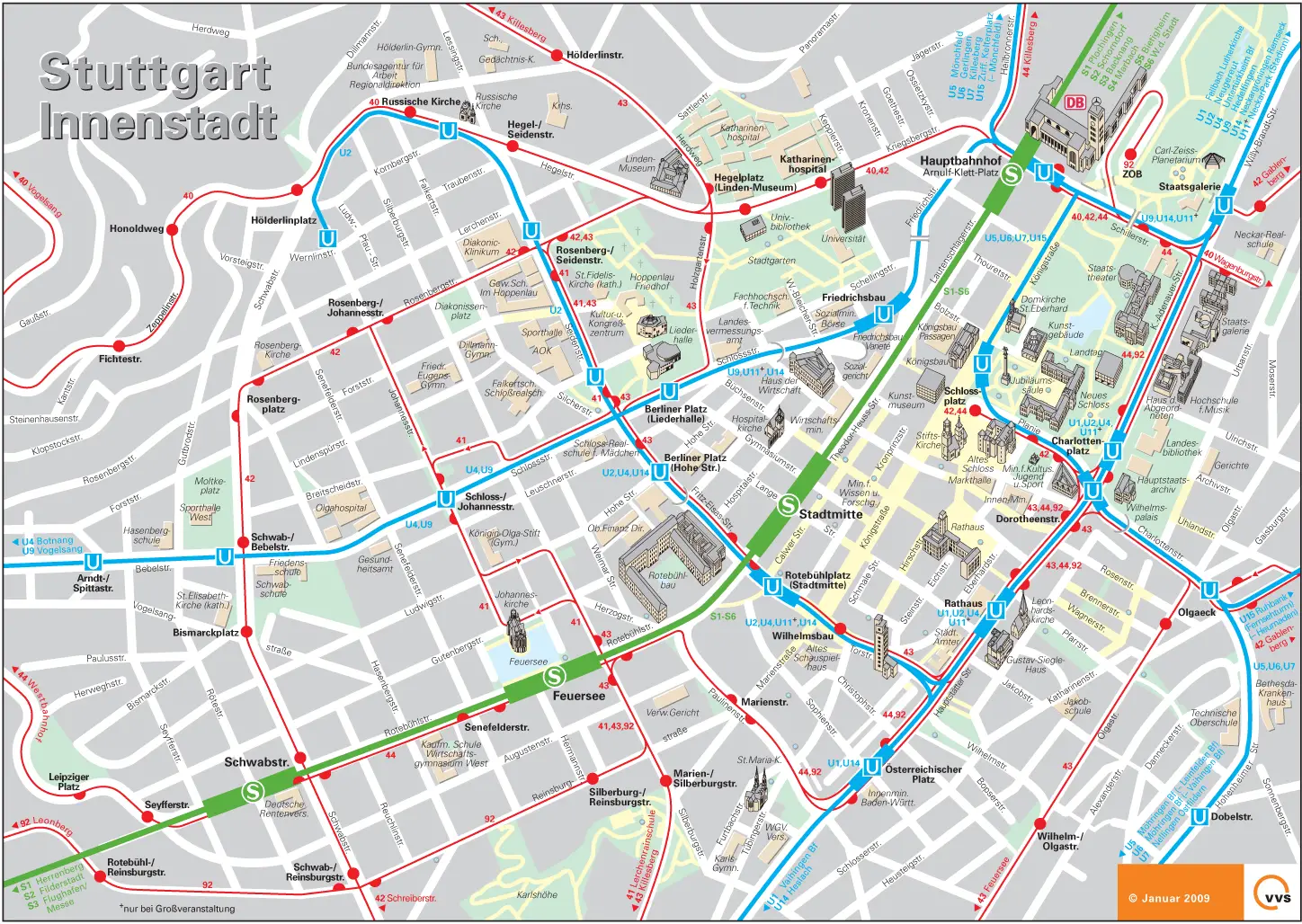 Stuttgart Downtown Map - Mapsof.net