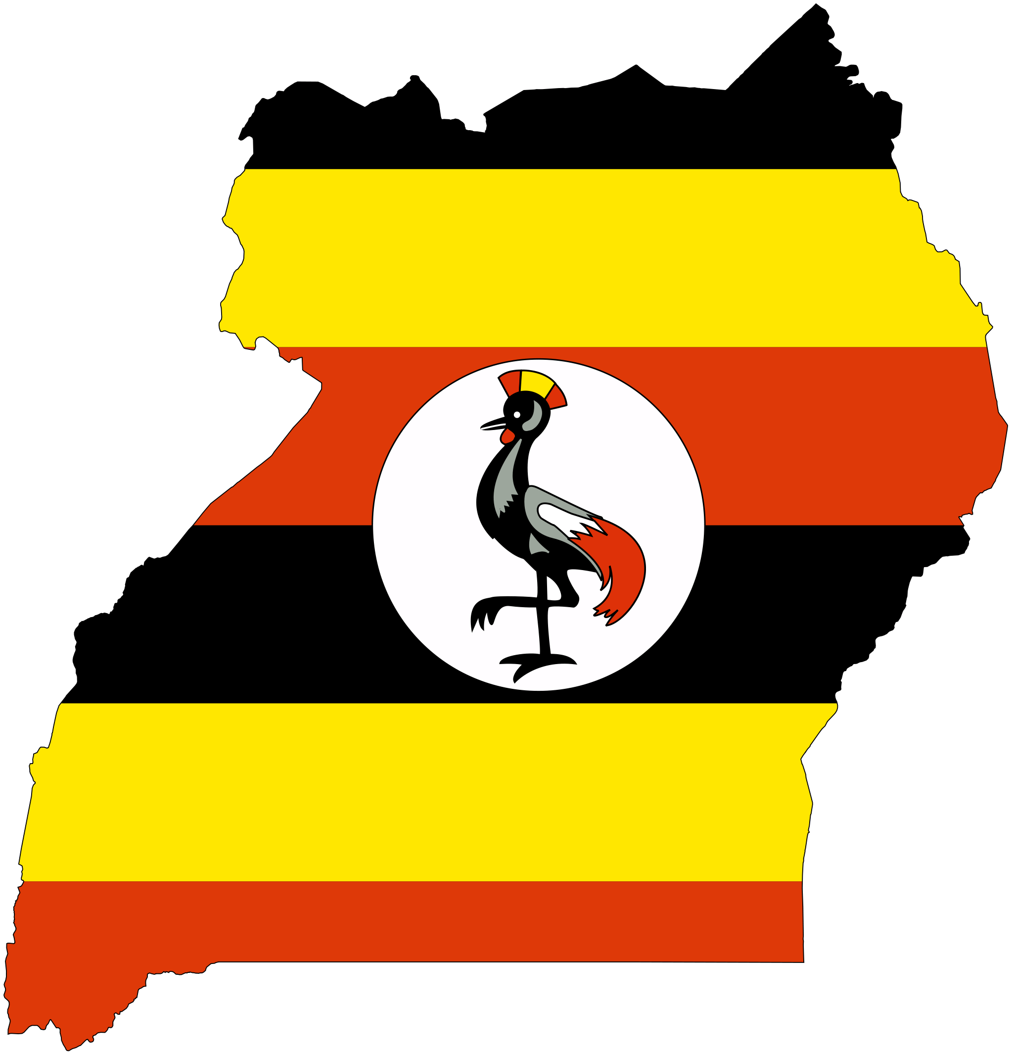 Uganda Flag Map Mapsof