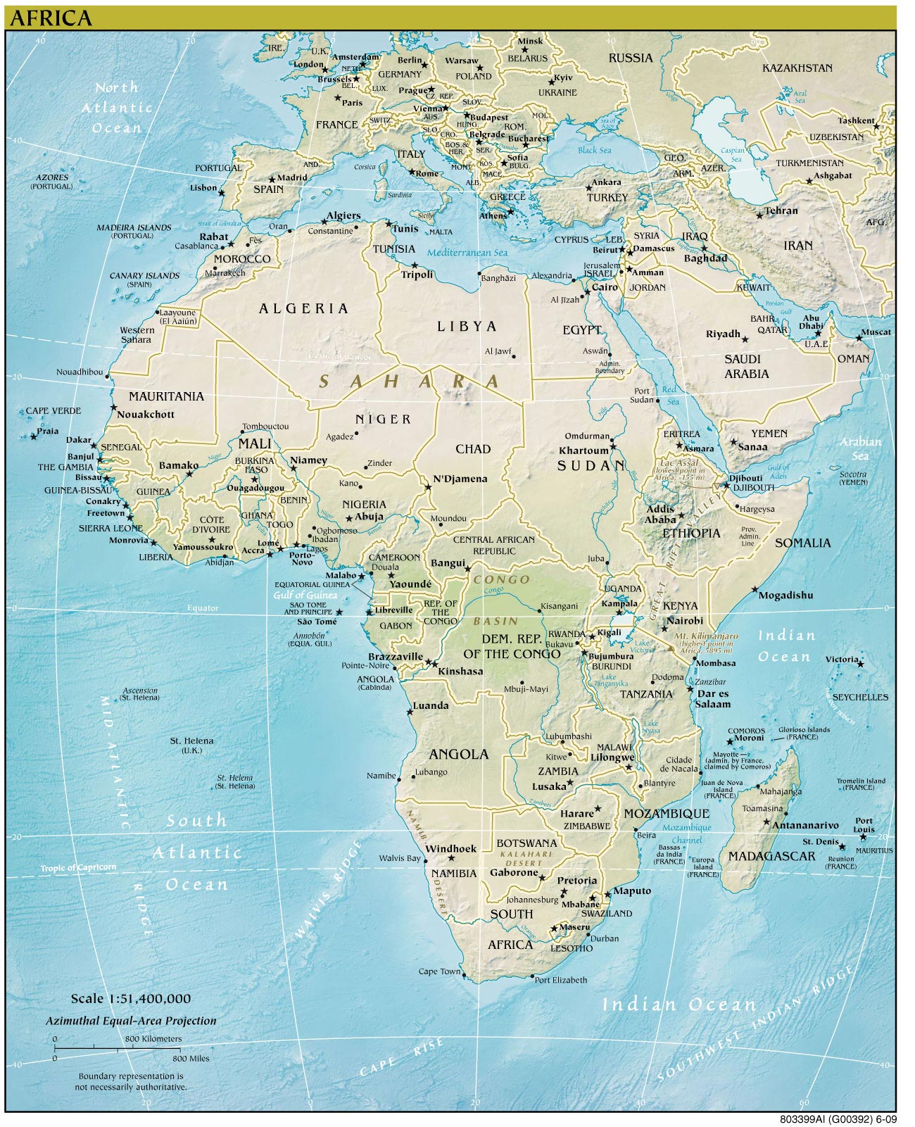 africa continent map