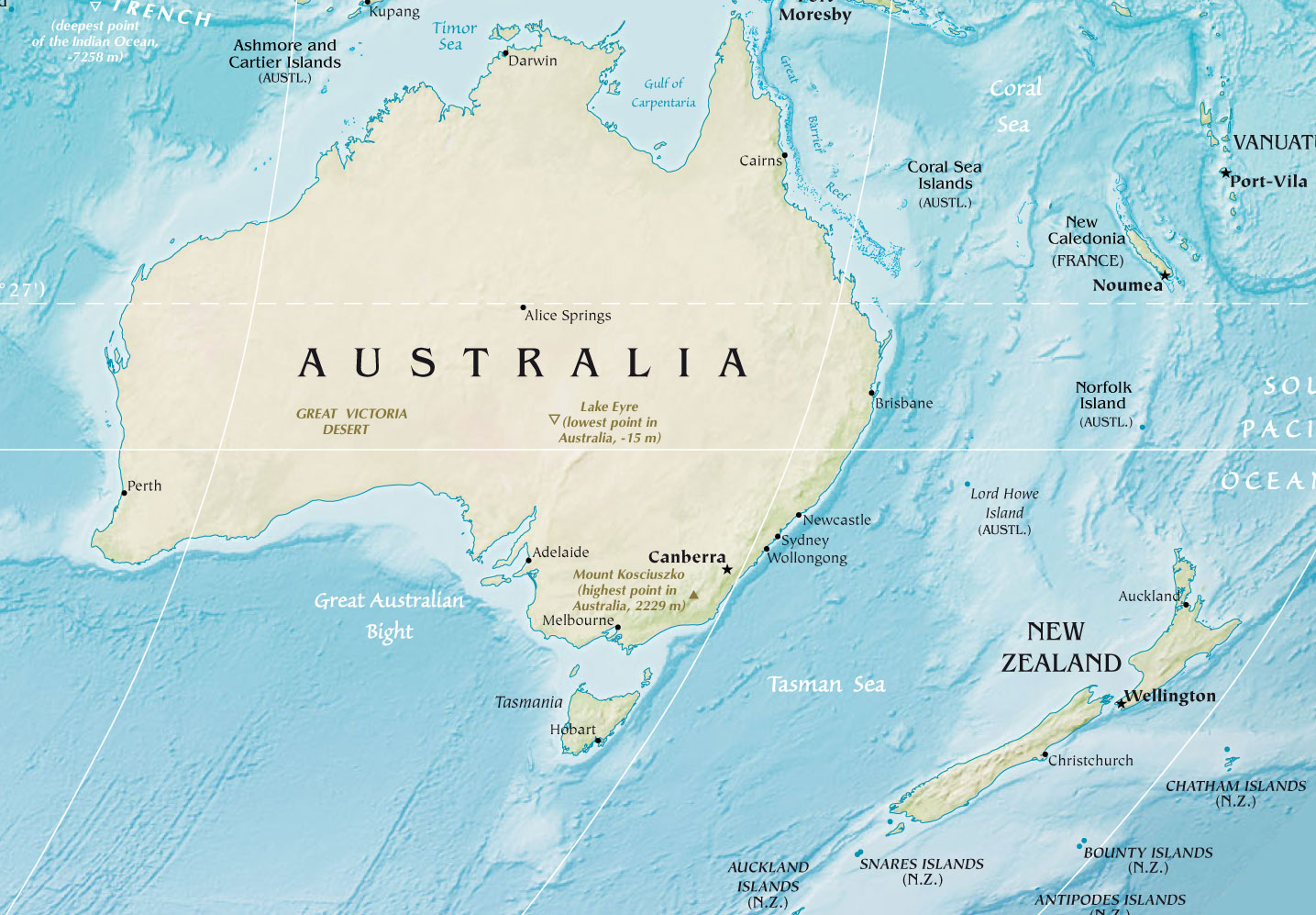 Australia And New Zealand • Mapsof.net