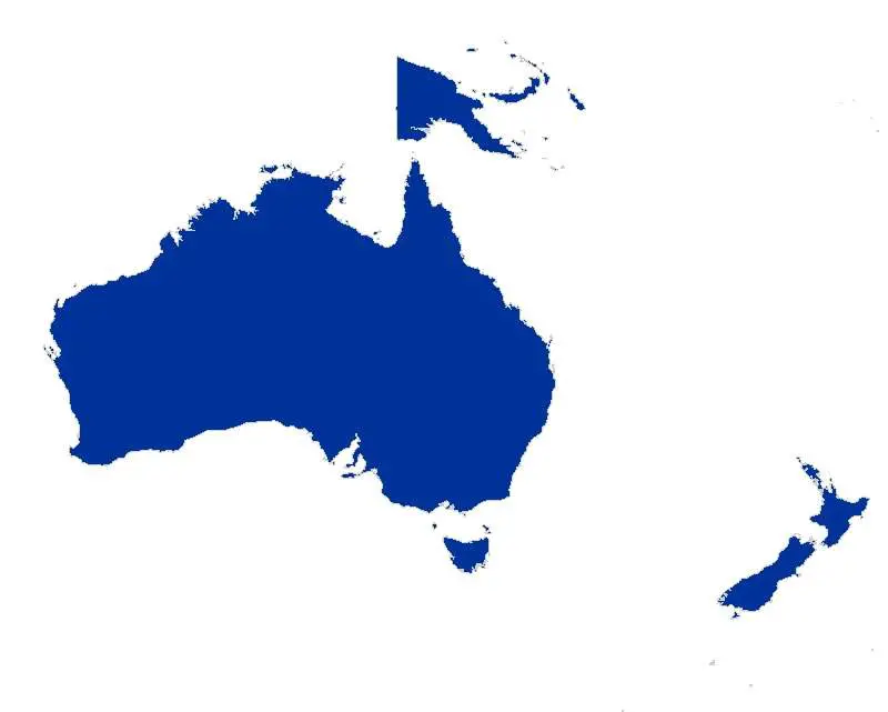 Map Of Oceania And Australia. Australia Map