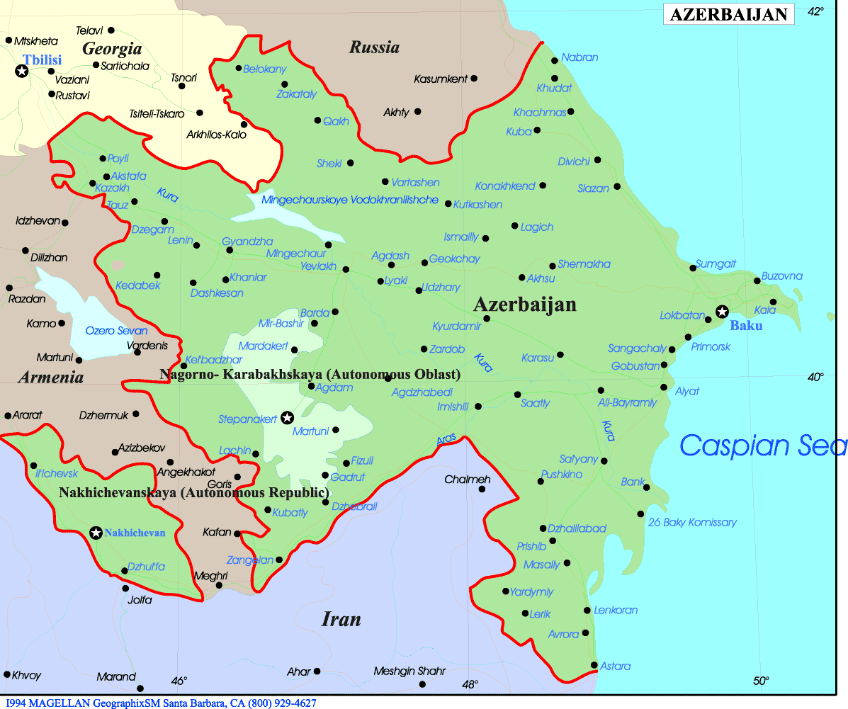 Azerbaijan Map Mapsof