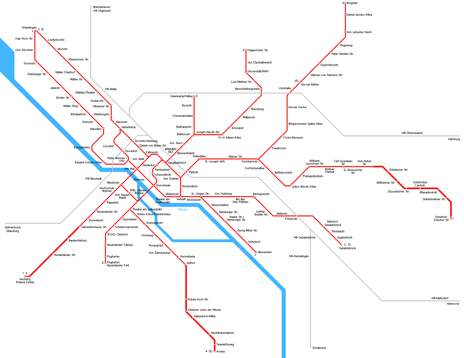 Bremen Metro Map • Mapsof.net