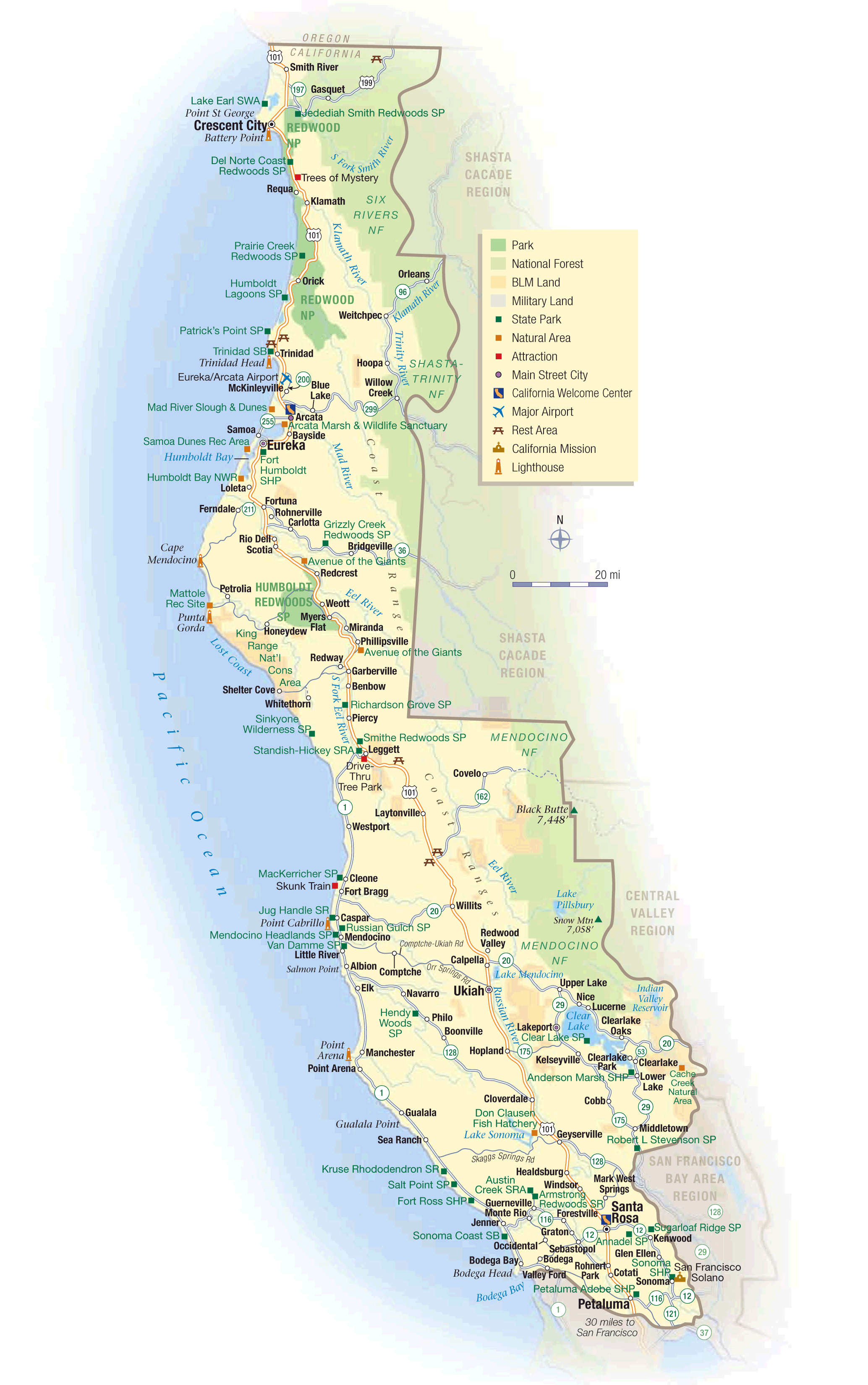 northern california map