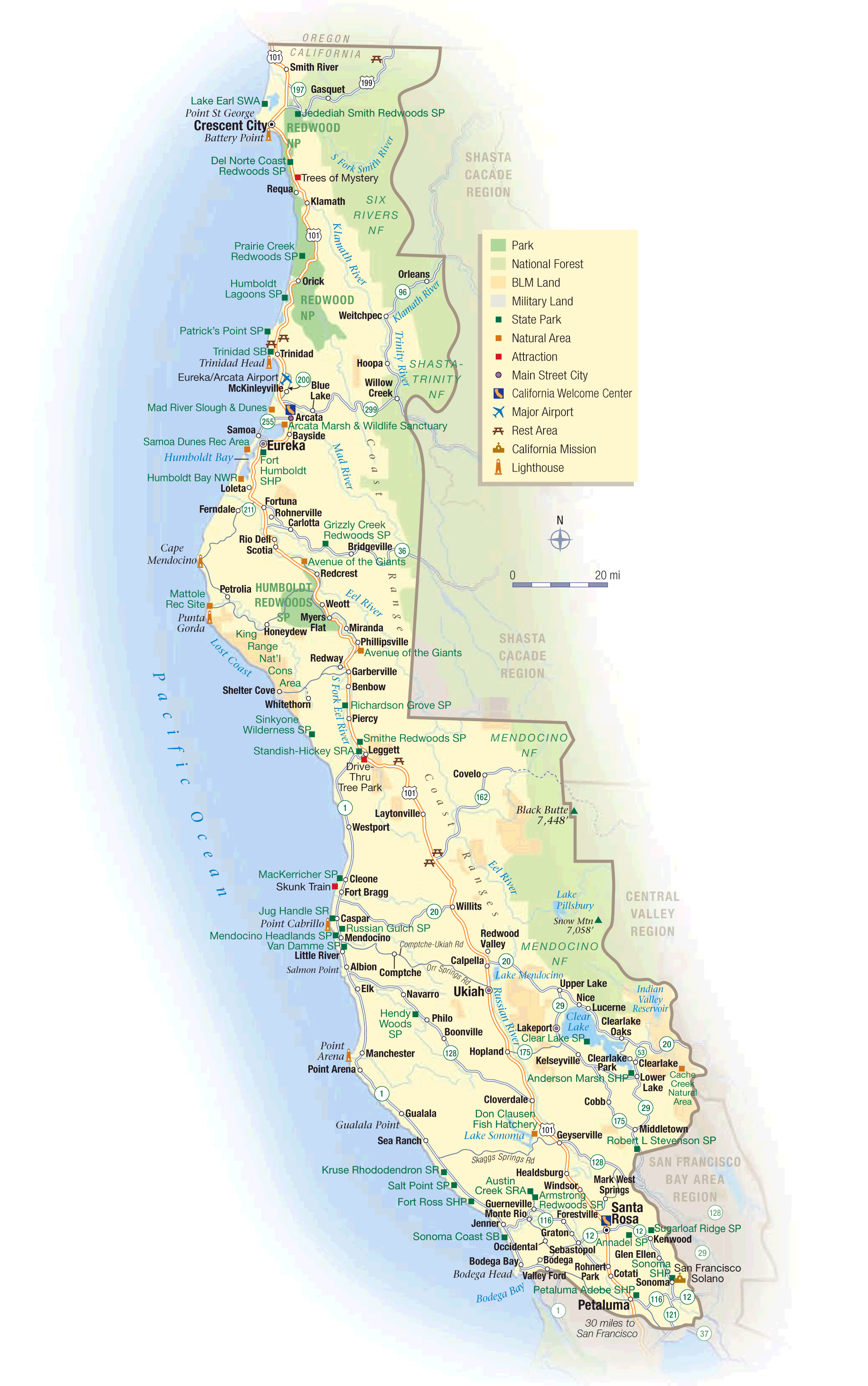 california coast map