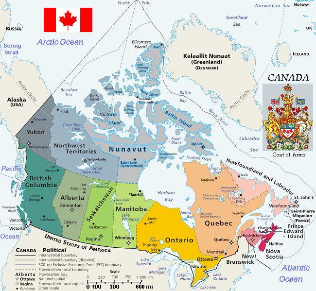 map of canada. Canada maps.
