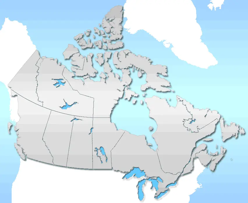 detailed map of canada and provinces. Canada Provinces Layout