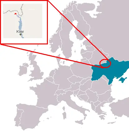 Map Of Europe Chernobyl