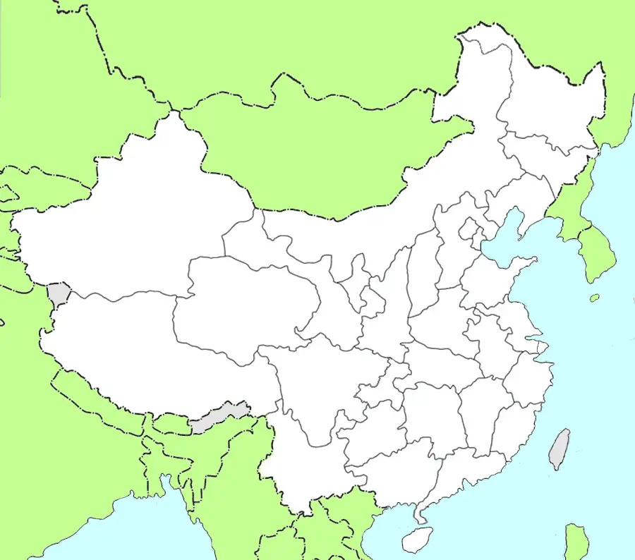 blank map. China Blank Map 2