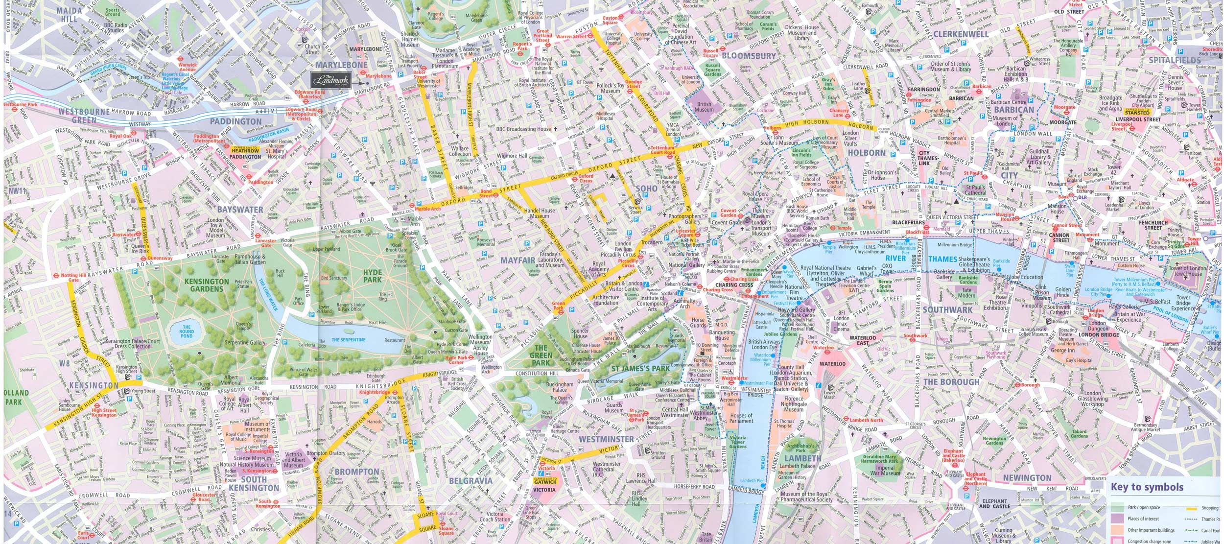 London Map Road Map