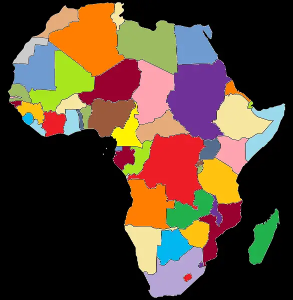 Colorful Physical Map Of Africa 67