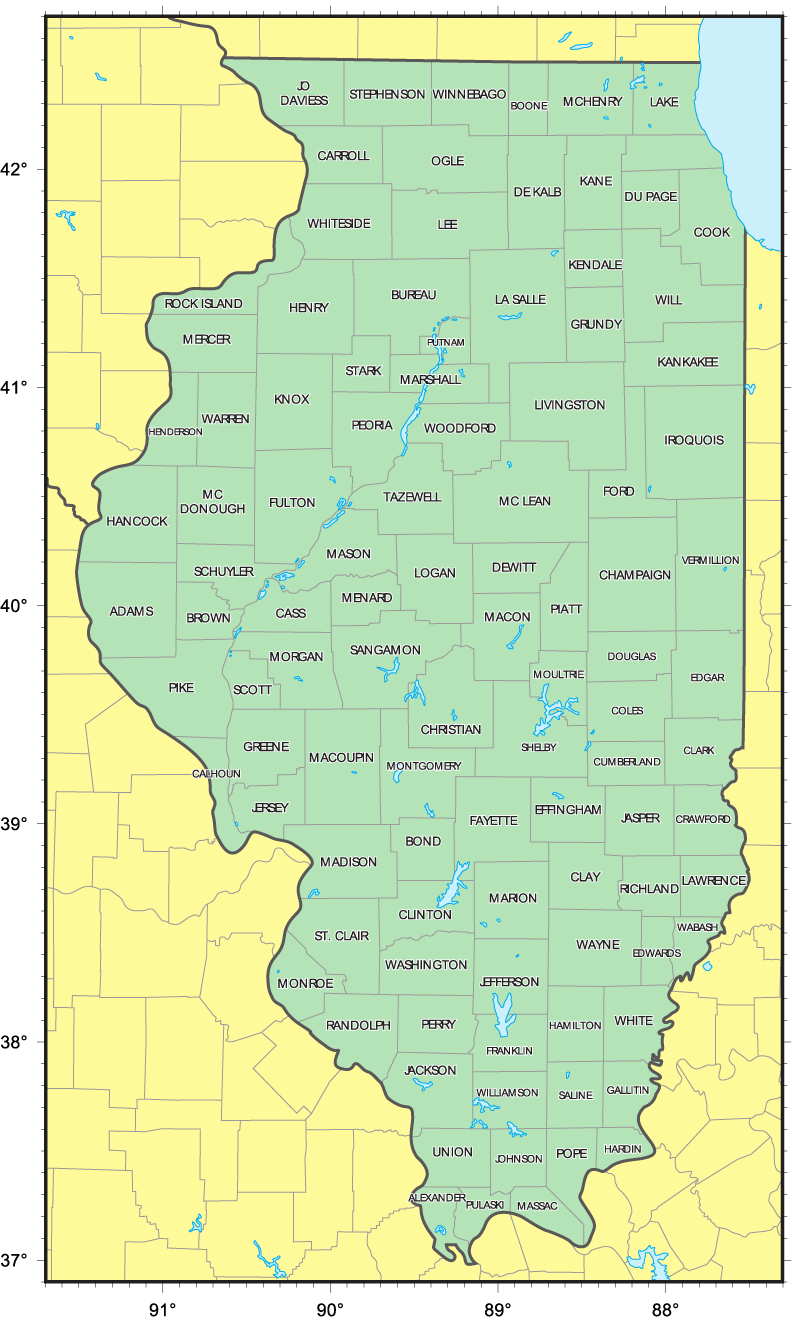 Counties Map Of Illinois Mapsof Net