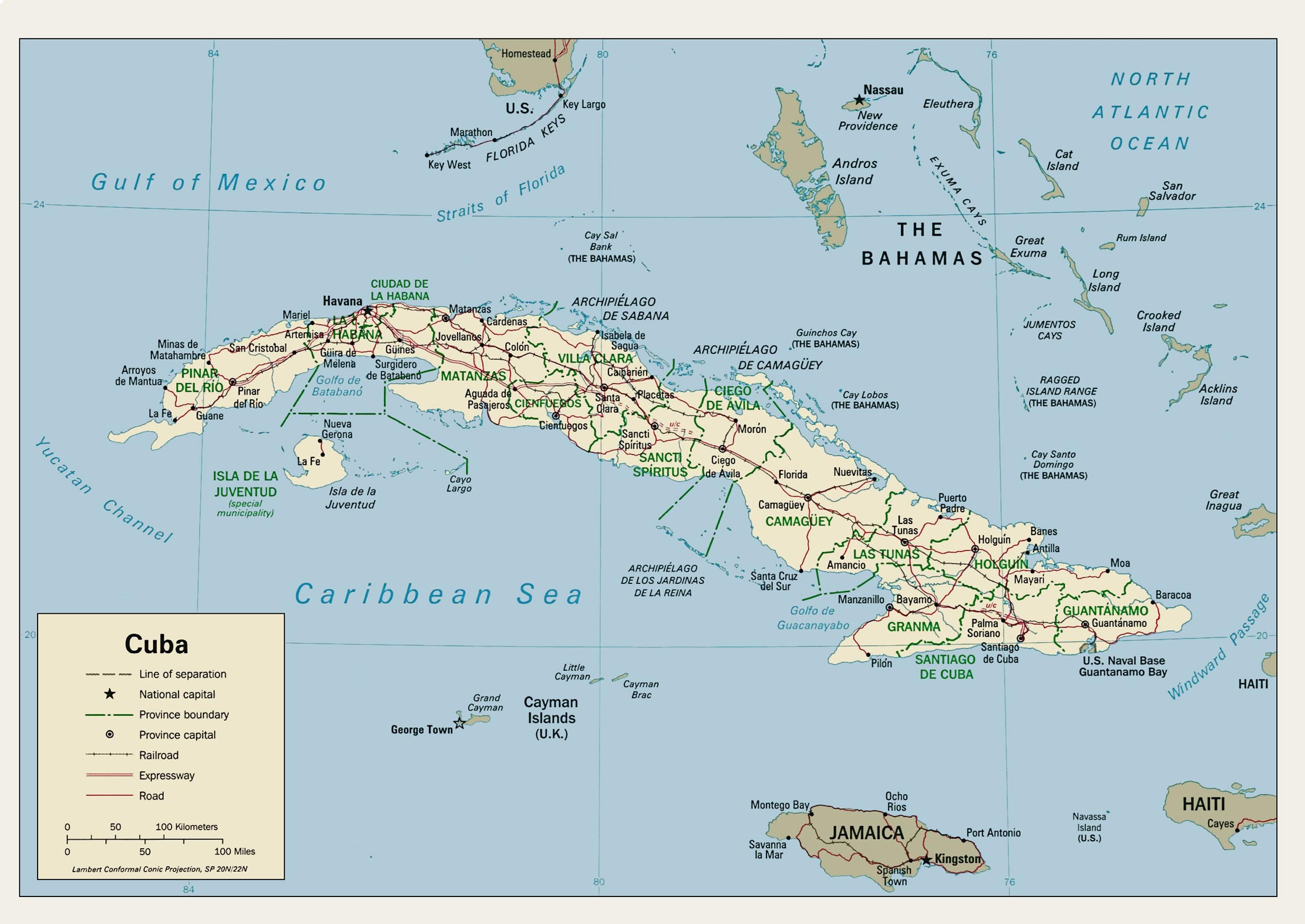 Cuba Political Map • Mapsof.net