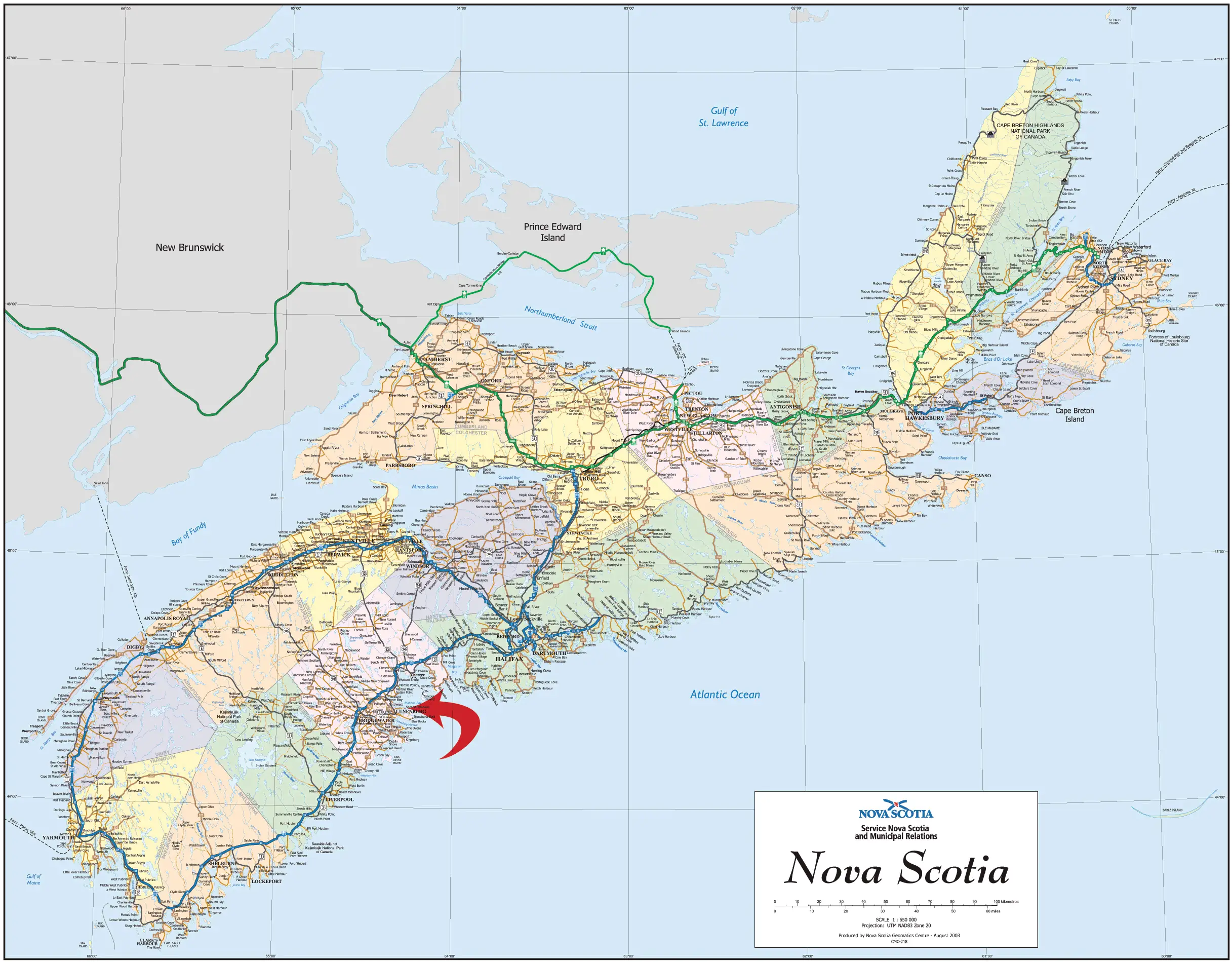 nova scotia map