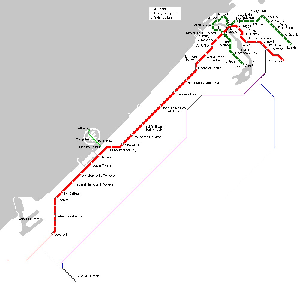 Dubai+metro+map