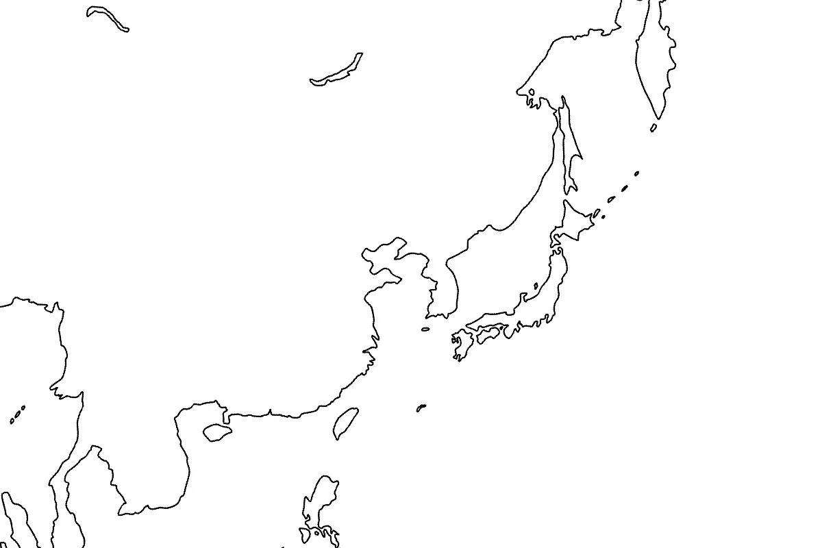 East Asia Map Blank Mapsof Net
