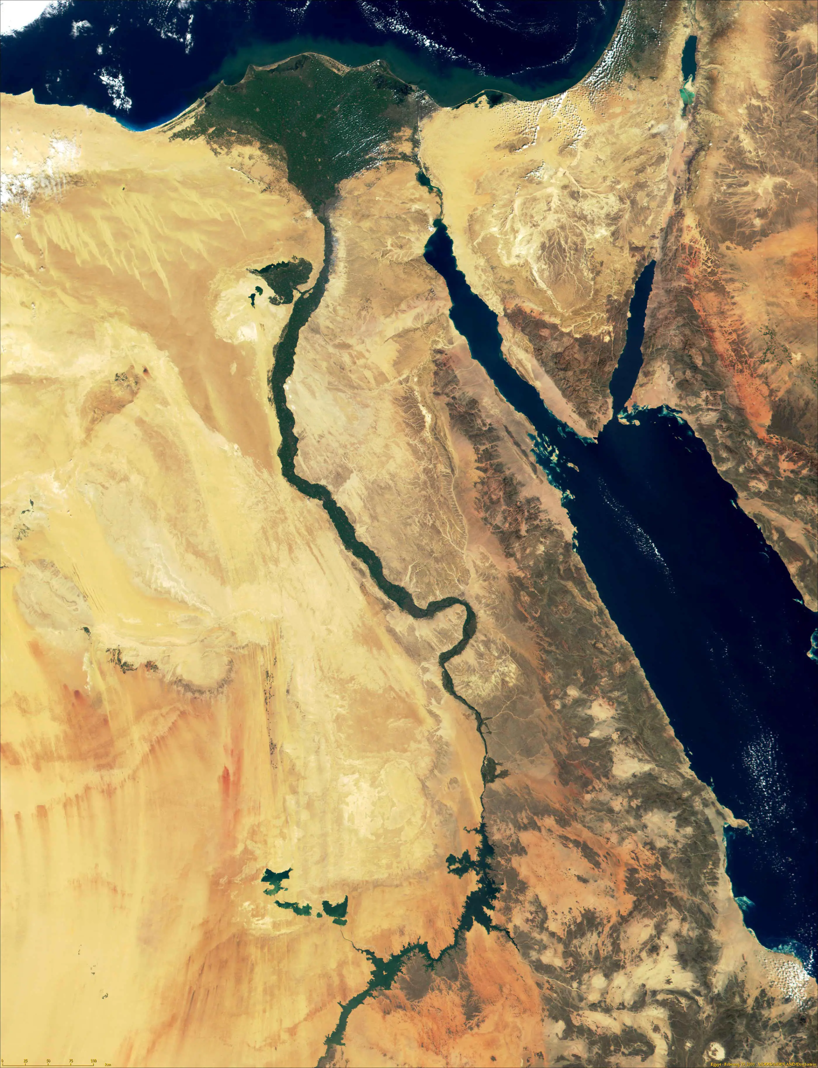 Satellite Map Of Egypt