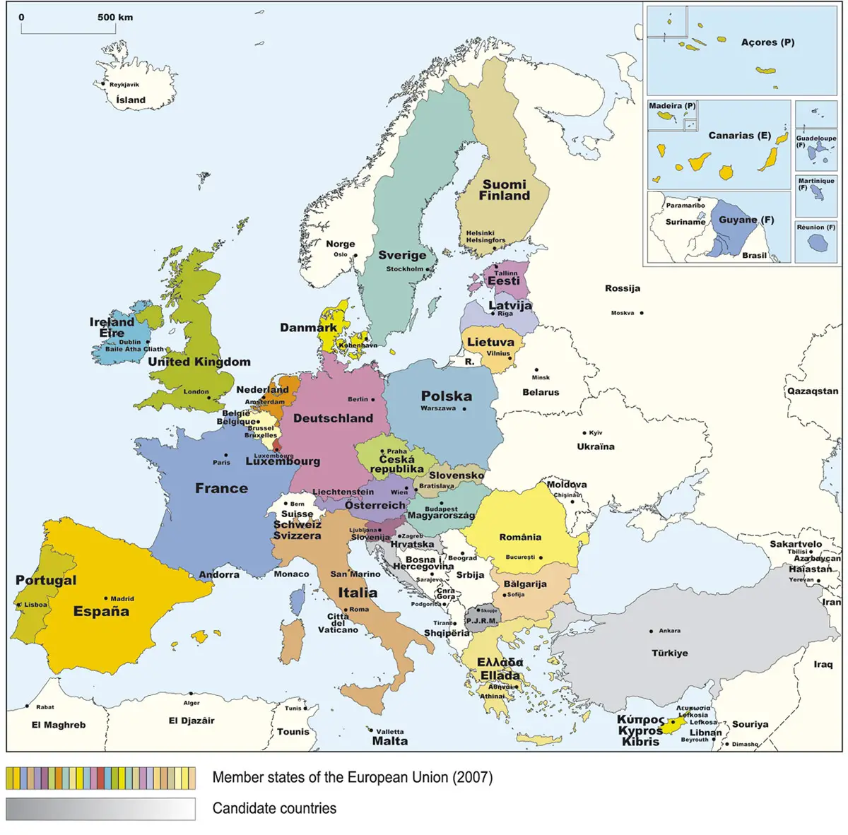 Eu Member States Map • Mapsof.net