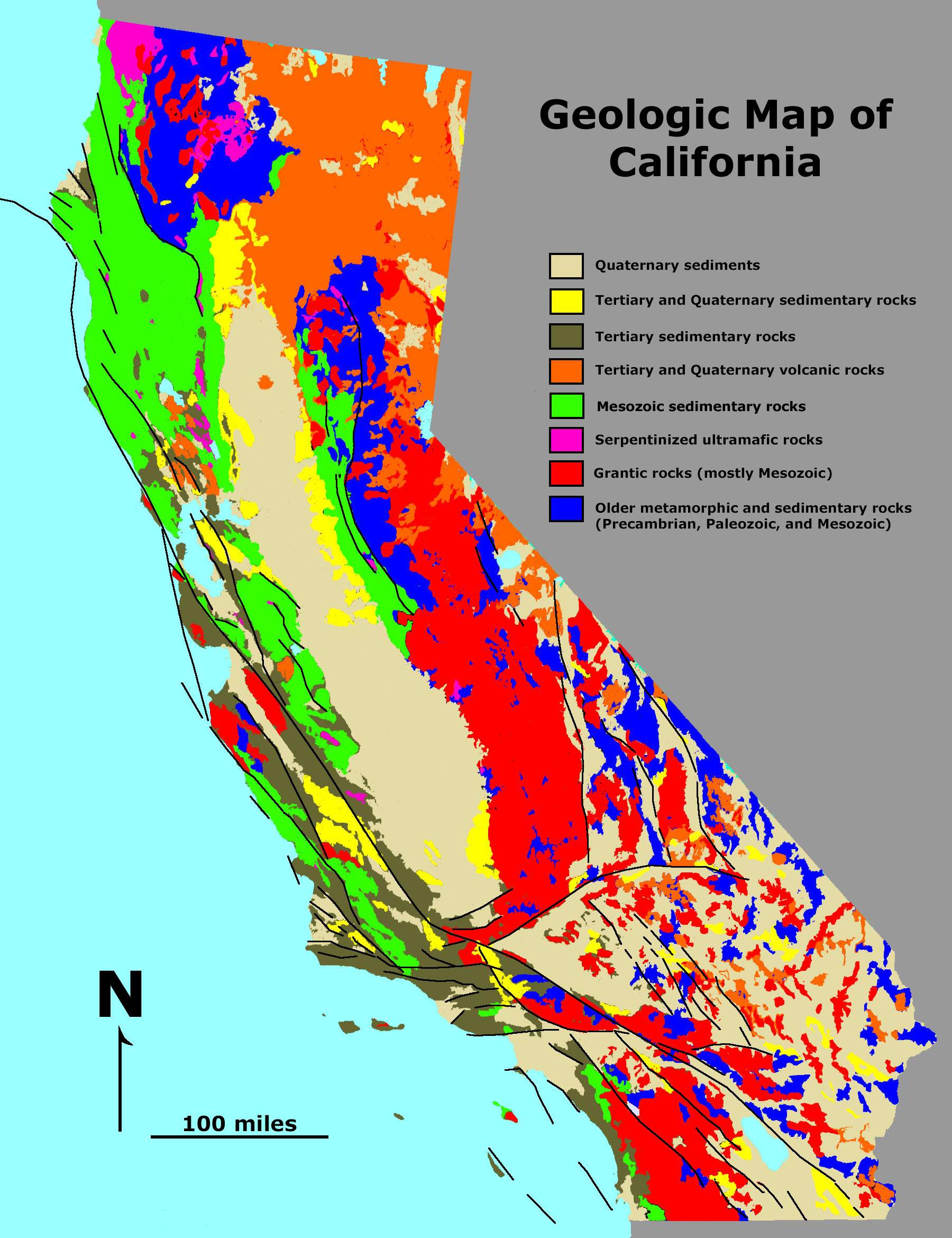 Geologic Map California Mapsof Net