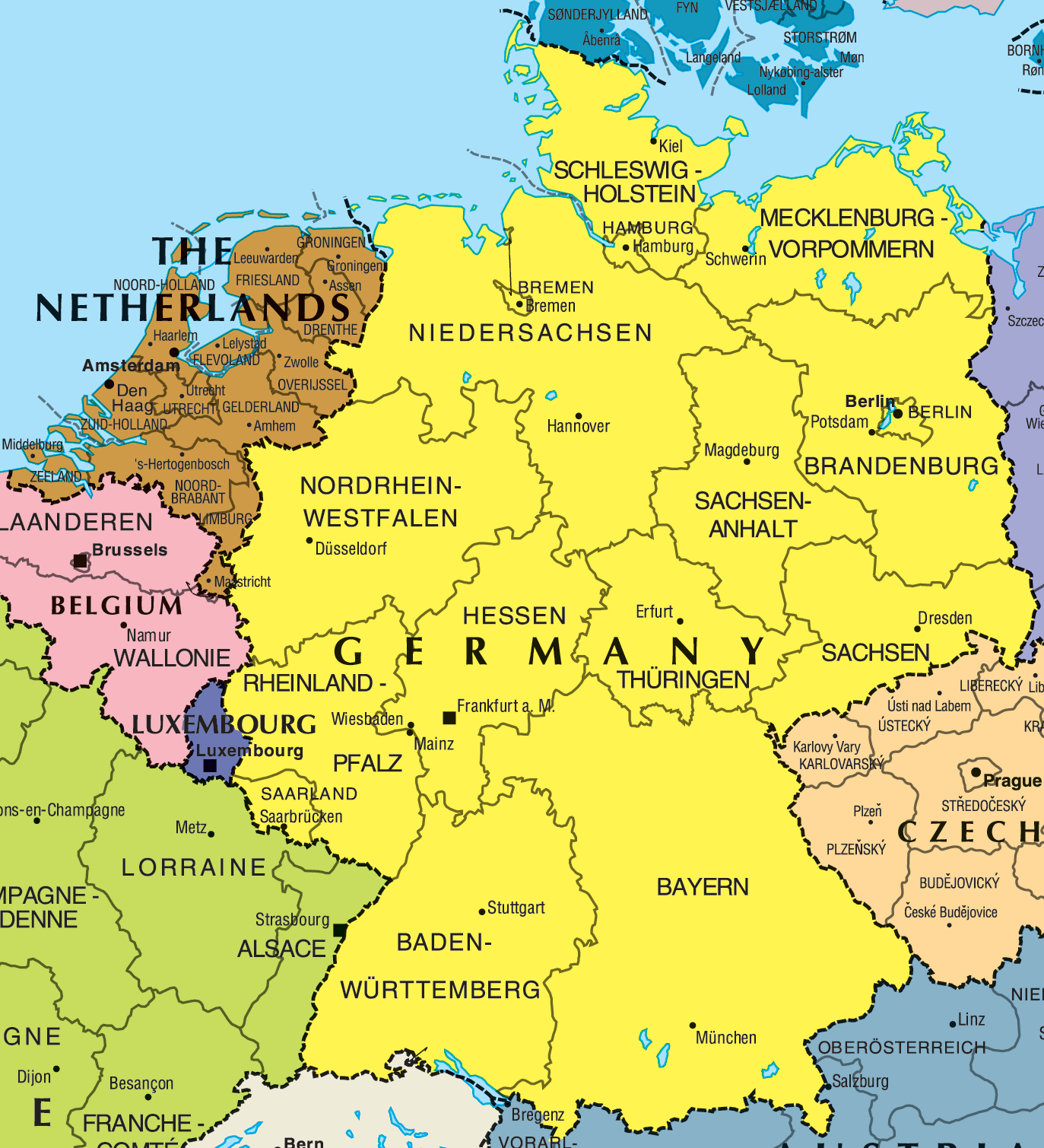 Germany And Netherlands Map • Mapsof.net