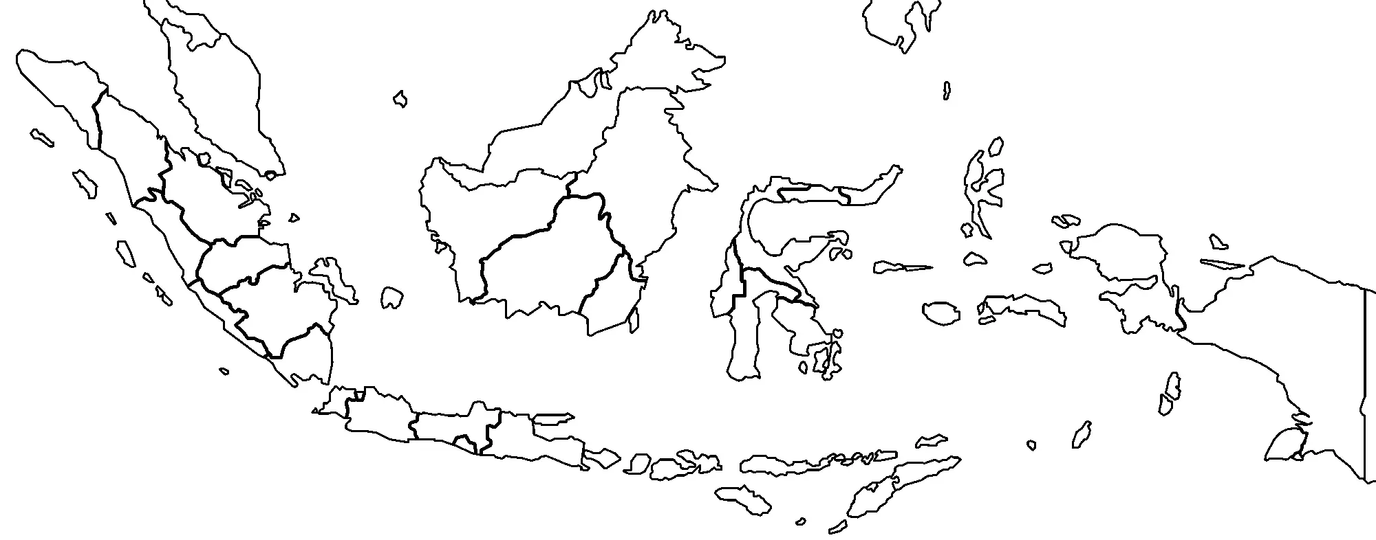 Printable Blank Map Of Indonesia Outline Transparent Png Map - Riset
