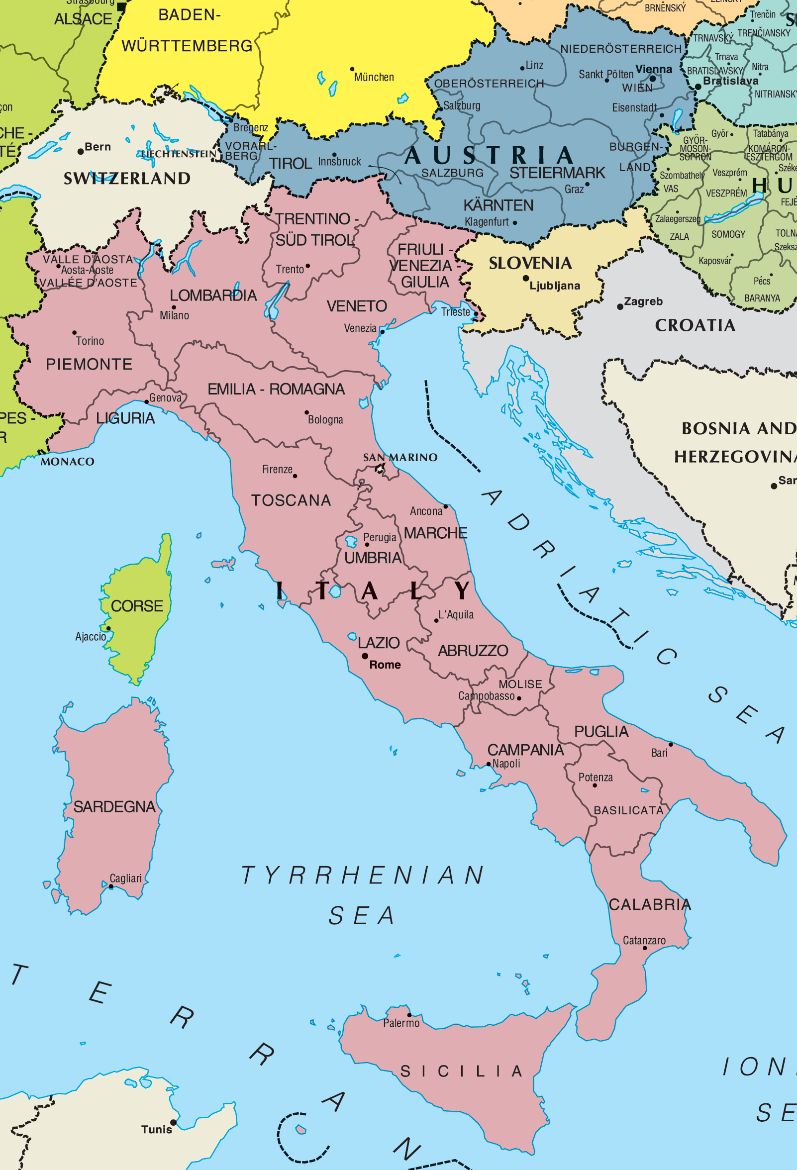 map of germany austria and italy Italy And Austria Map Mapsof Net map of germany austria and italy