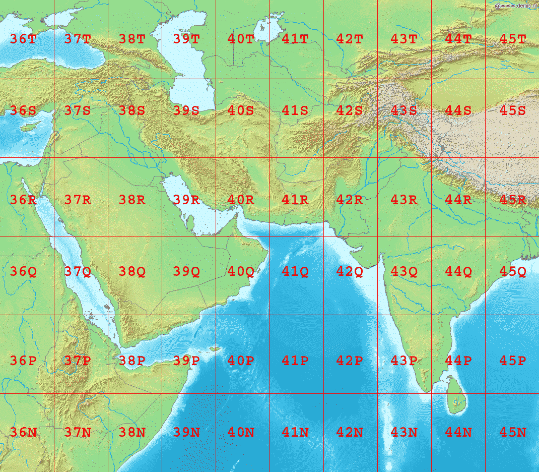 La2 India Utm Zones • Mapsof.net