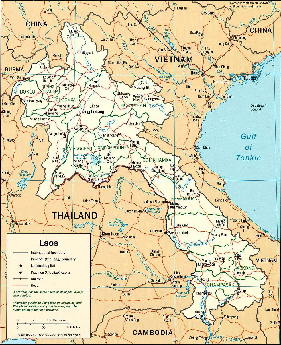 Laos Pol 2003 • Mapsof.net