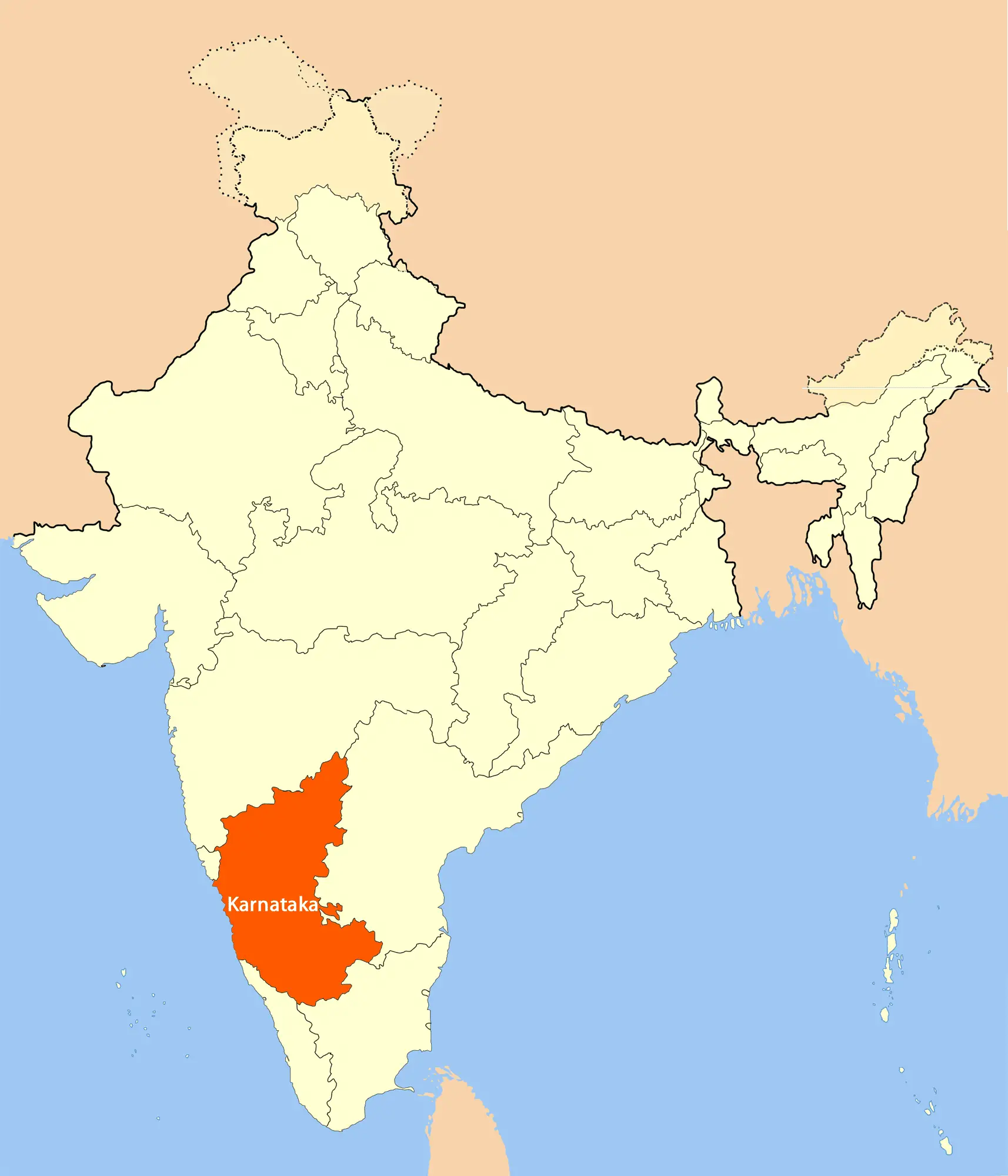 Karnataka On India Map Location Map Of Karnataka Where Is Karnataka Explore The Detailed