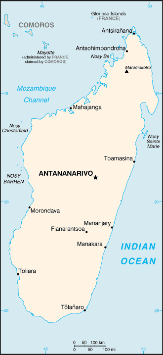 map of madagascar and surrounding islands. Madagascar maps.